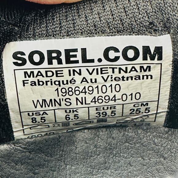 Sorel Women's Kinetic Impact Lace Sneakers Black/White NL4694-010 Size 8.5 - Picture 11 of 11